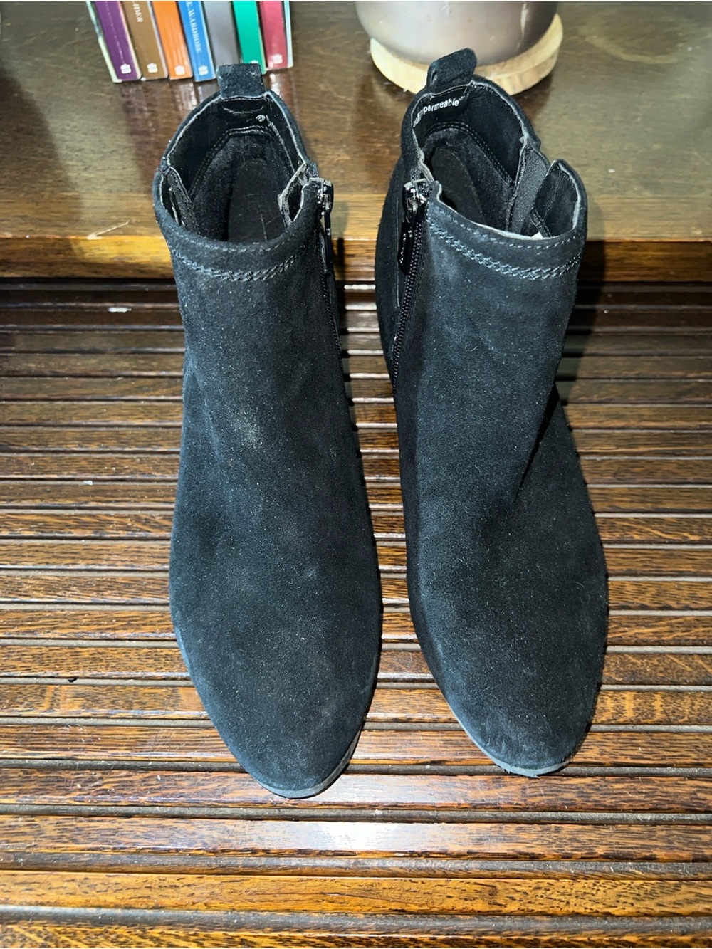 Blondo Black Suede Chelsea-Style Ankle Booties